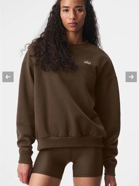 ALO Yoga women's Crewneck Sweatshirt - Dark Brown